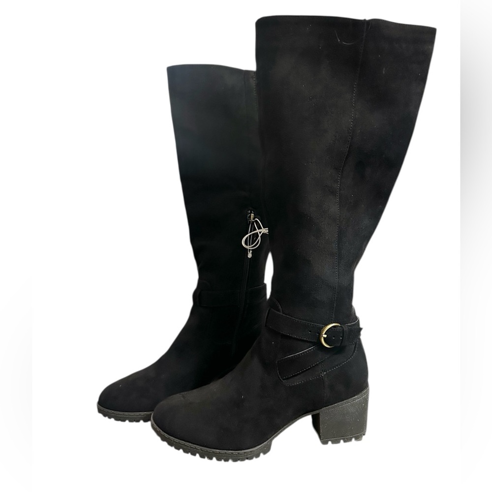 NEW! Dr Scholls Women’s Like It Knee Boots Heeled Comfort Winter Black 6.5 M